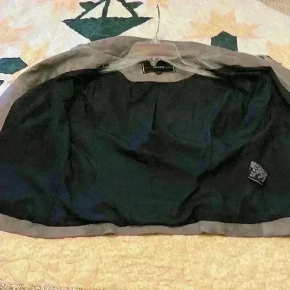 BNCI faux suede distressed crop jacket womens extra small - Picture 6 of 9